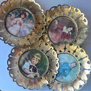 5 Vintage Brass Frames Made in England